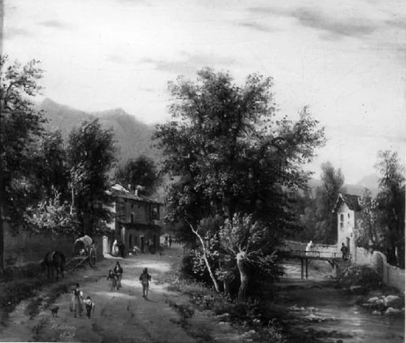  50-Strada di campagna con fiume-Pinacoteca Ambrosiana-Milano 